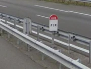 Borne kilométrique de fin de l'A82