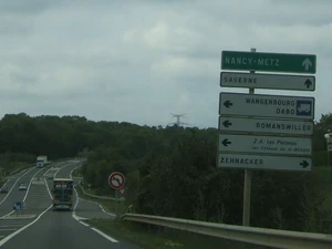 La D1004 entre Wasselonne et Singrist