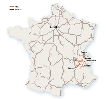 Le réseau AREA en 2010. © Le Baron