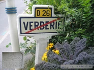 Poteau Michelin de la sortie de Verberie.