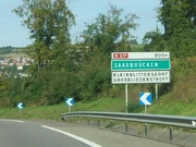 Présignalisation de la sortie de Kleinblittersdorf