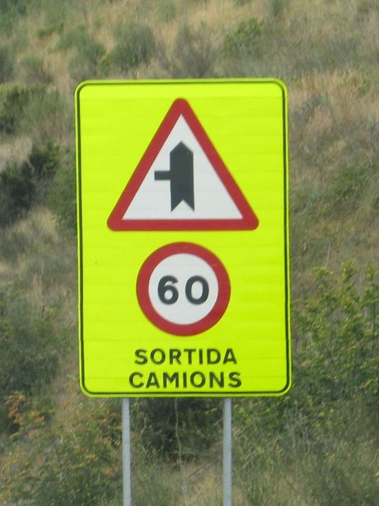 Panneau d'avertissement, Espagne/Portugal