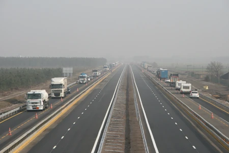 L'A63 à Labouheyre en direction de Bordeaux.