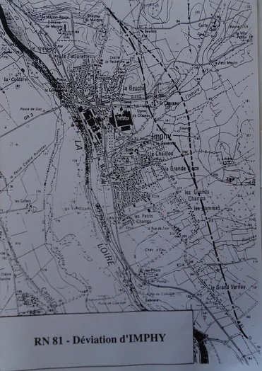 Projet de déviation d'Imphy en 1993. ©Frantz58