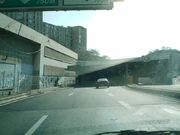 Ancienne fin de l'ex-A55 quelques mètres avant le tunnel du Vieux-Port