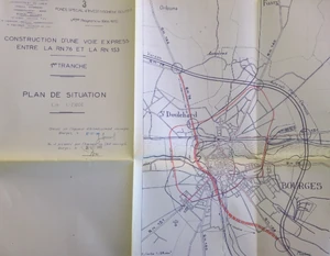 Plan d'urbanisme de Bourges en 1965 © Frantz58