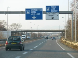 Echangeur avec l'A36 et la RN66