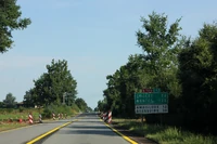 La N149 après Châtillon-sur-Thouet.