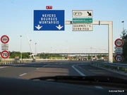 L'A77 après la jonction avec l'A6. © autorout.free