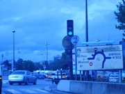 Porte de Montreuil, départ de la RN302 depuis le boulevard périphérique extérieur