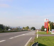 La RN83 au niveau de la station-service d'Ostheim © radars-auto