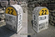 Borne kilométrique Michelin de la D22 - Km 13.