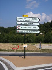 Panneau sur la D531 à Saint-Just-de-Claix. © G.E.