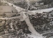 Déviation du CD 25, vue en direction d’Épinay (juin 1958).