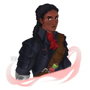 Selise as a Blood Hunter (art by NelmDraws)