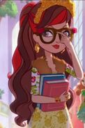 Cartoon version - Rosabella pushes her glasses