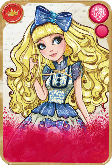 ever after high blondie locks card