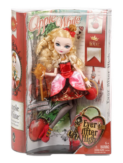 Ever After High Apple White Doll Red Skirt Red Shoes Necklace Molded Top