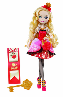 Ever After High Apple White Doll Red Skirt Red Shoes Necklace Molded Top