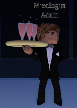 Roblox Celebrity Series 6 ROYALE HIGH: ADAM Toy w/ MIXOLOGIST'S SMILE Face  Code