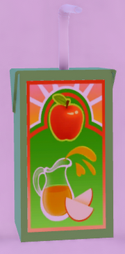 A carton of apple juice.