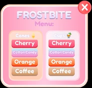 Frostbite's Ice Cream Menu 2