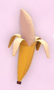 A half-peeled banana.