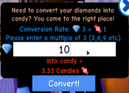 Candy converter UI