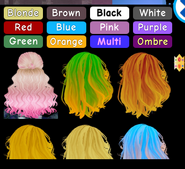 Some of the bonus hair color options