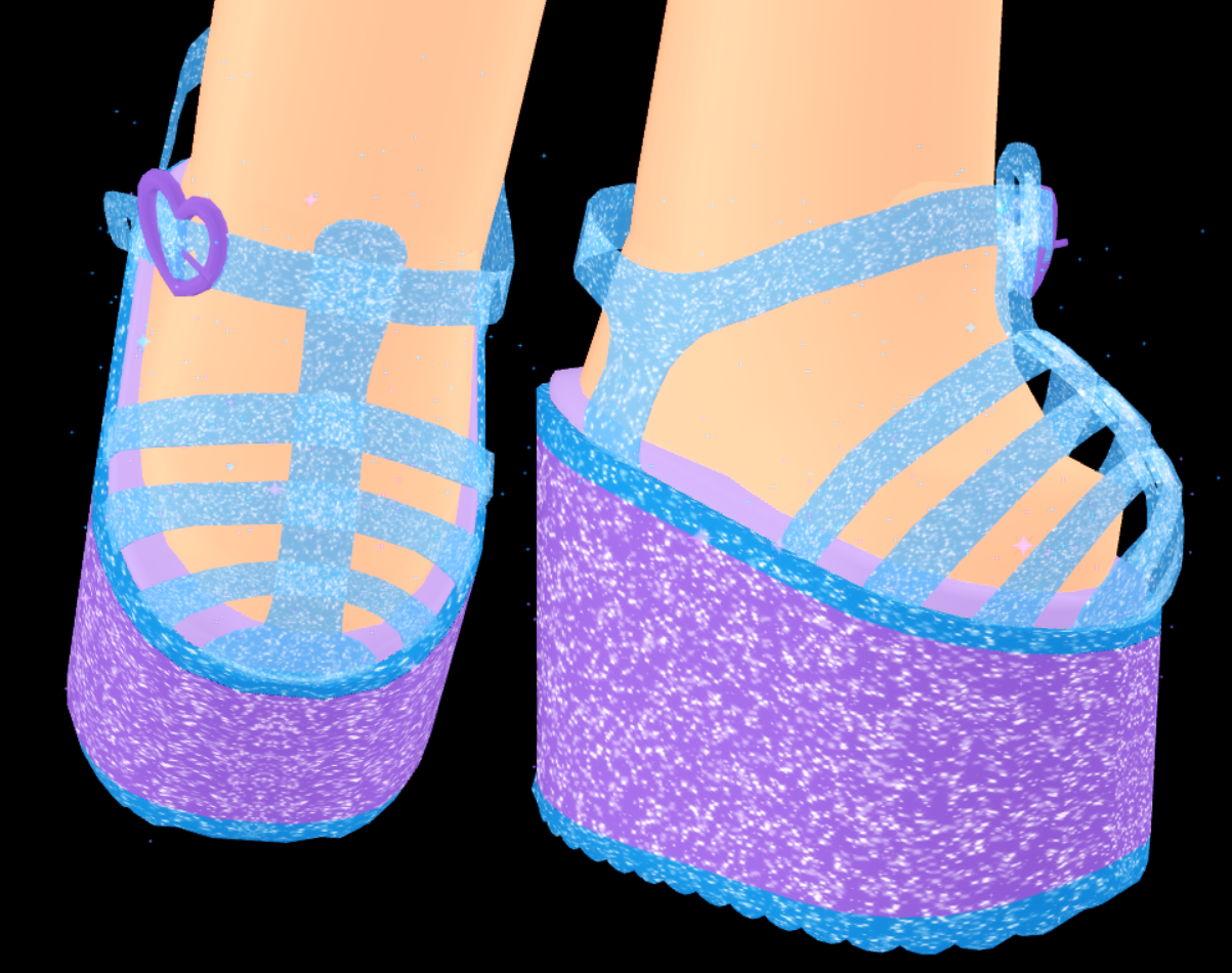 clear platform jelly shoes