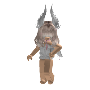 White Emo Hair Short Version - Roblox