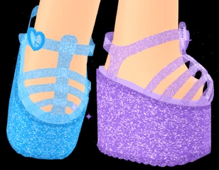 glittering jelly platforms