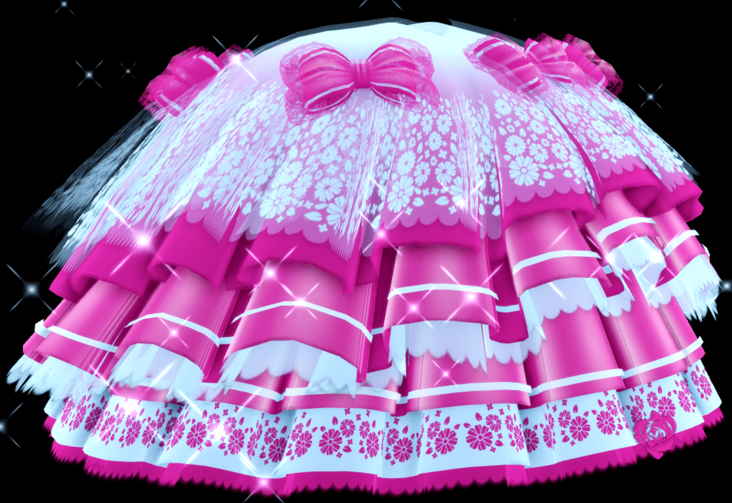 Pink flower skirt roblox discount