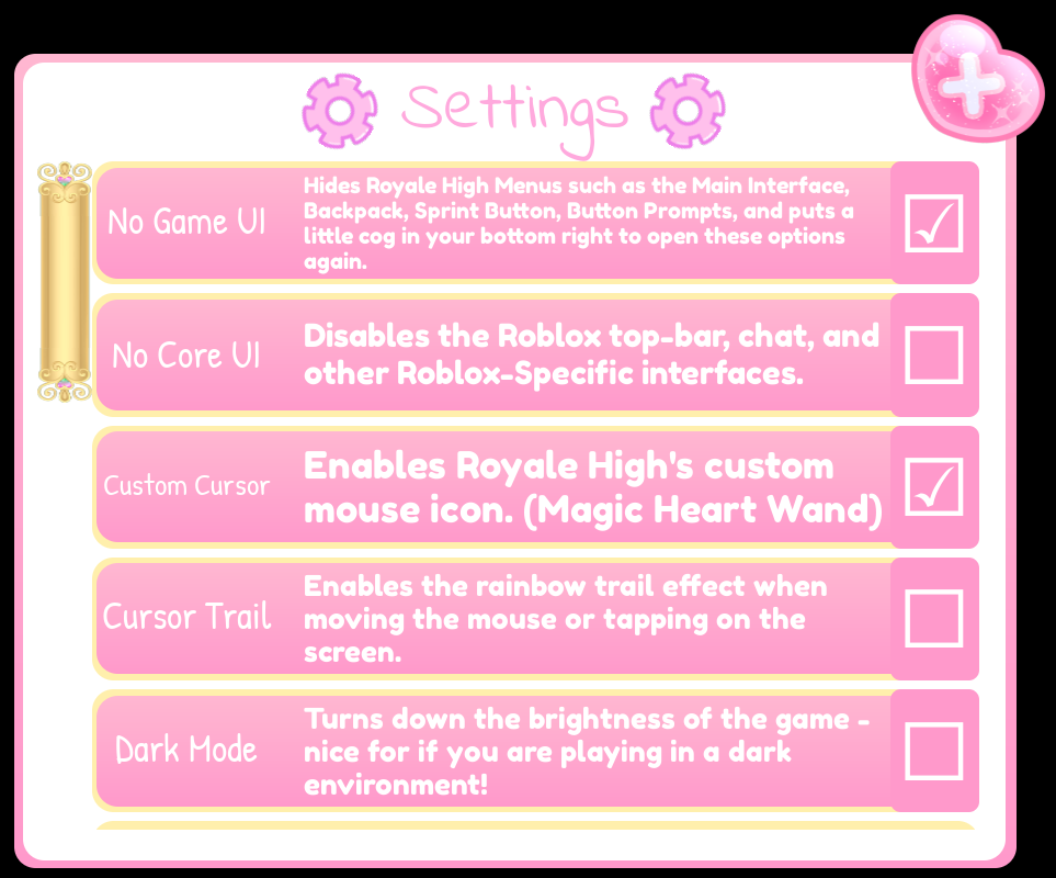 Settings | Royale High Wiki | Fandom