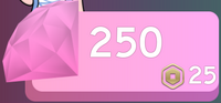 250 Diamonds to 25 Robux