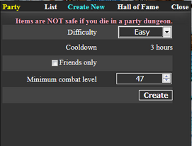 Party Quests Create New