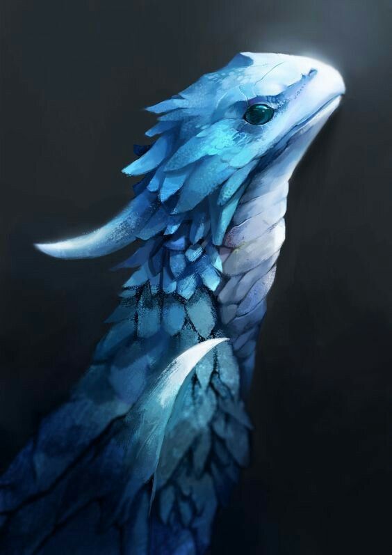 O poderoso dragão azul escuro na mitologia