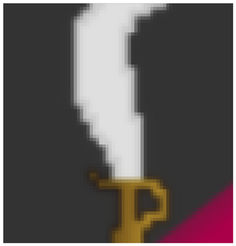 Pixelated Pirate Captain's Scimitar