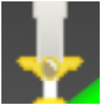 Pixelated Sun Warrior's Sword