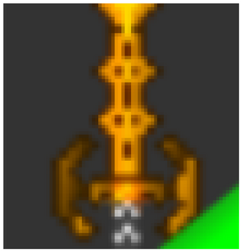 Pixelated Ember Sword