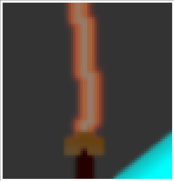 Pixelated Flame Katana