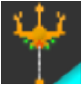 Pixelated Titan's Trident