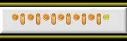 A simplified variant of Underwood's service bars in 2276, due to his incredibly long service (his career was only surpassed by that of Kiran Joshmaul himself). Each "squeek" with a Starfleet insignia on it stands for ten years; the plain "squeek" at the end stands for five; the bars stand for commendations after every ten years of service. Thus, Underwood had served for 65 years when he disappeared.
