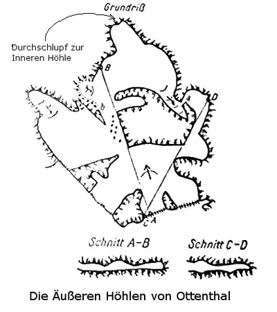 Grundriss der Äußeren Höhlen