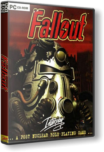 Внешний вид коробки с первой игрой из серии Fallout.