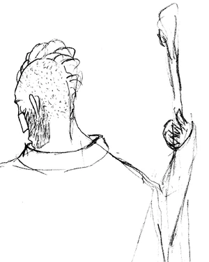 Orbon Perkelos mit dem Stab der Spinne