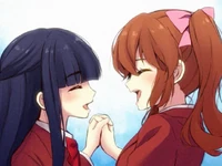 Aki pacifies Misao's spirit (female version)