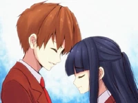 Aki pacifies Misao's spirit (male version)