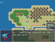 An example of a Show Choices command being used to present choices to the player in RPG Maker MV.
