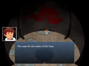 The protagonist of Polaris 03 entering the Antarctic base